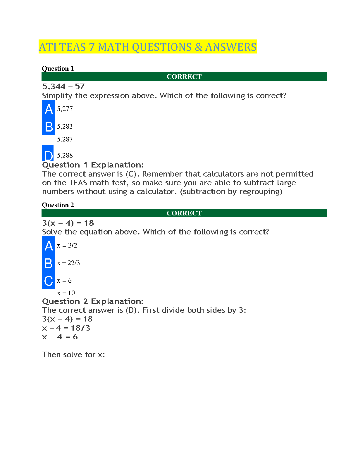 RN ATI Comprehensive Predictor Exit Exam 20232024 180 Questions with